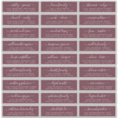 Aanpasbare adreslabels voor huwelijksgasten sticker (Voorkant)