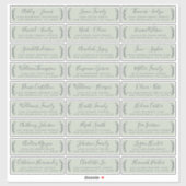 Aanpasbare adreslabels voor huwelijksgasten sticker (Vel)