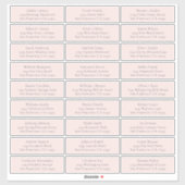 Aanpasbare adreslabels voor huwelijksgasten sticker (Vel)