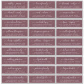 Aanpasbare adreslabels voor huwelijksgasten sticker (Voorkant)