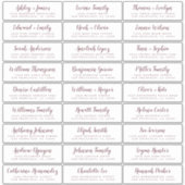 Aanpasbare adreslabels voor huwelijksgasten sticker (Voorkant)