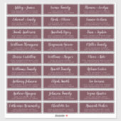 Aanpasbare adreslabels voor huwelijksgasten sticker (Vel)