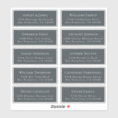 Aanpasbare adreslabels voor huwelijksgasten sticker (Vel)