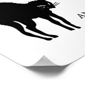 Aanpasbare afbeelding van twee zwarte katten poster (Hoek)