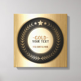 AANPASBARE AFDRUK DIY-MEDAILLE Goud #1 Kampioen Canvas Afdruk