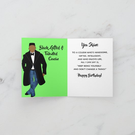 Aanpasbare Afrikaanse Amerikaanse mannendag Kaart (Binnen)