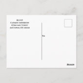 Aanpasbare Afro-Amerikaanse Bruid Bruidsfeest Briefkaart (Achterkant)