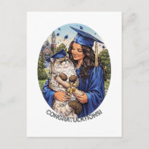 Aanpasbare afstudeer- en kat sentimentele fototemp