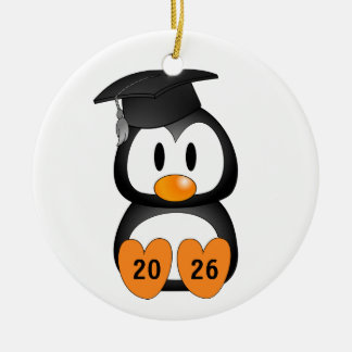 Aanpasbare Afstudeer Pinguïn Keramisch Ornament