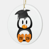 Aanpasbare Afstudeer Pinguïn Keramisch Ornament (Links)
