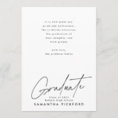 Aanpasbare afstudeerfoto postdoctoraal aankondiging (Achterkant)