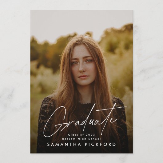 Aanpasbare afstudeerfoto postdoctoraal aankondiging (Voorkant)