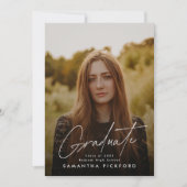 Aanpasbare Afstuderen Photo Post Afstuderen Aankondiging (Voorkant)