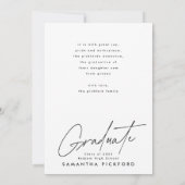 Aanpasbare Afstuderen Photo Post Afstuderen Aankondiging (Achterkant)