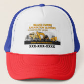 Aanpasbare Algemene Bouwondernemer Graafwerk Const Trucker Pet (Voorkant)