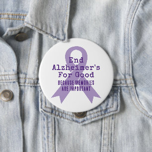 Aanpasbare Alzheimer Bewustzijn Ronde Button 4,0 Cm