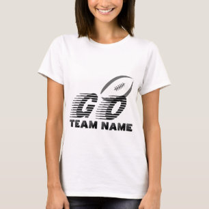 Aanpasbare American Football Ga en teamnaam T-shirt