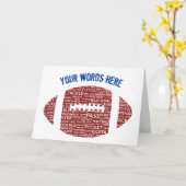 Aanpasbare American Football kaart (Gele Bloem)