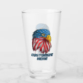Aanpasbare Amerikaanse patriottische VS-vlag Steke Glas (Achterkant)