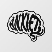 Aanpasbare Angst Hersenen Raamsticker (Vel)
