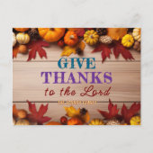 Aanpasbare ansichtkaart " BEDANK DE HERE " Briefkaart (Voorkant)