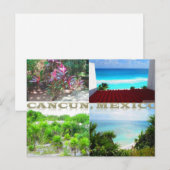 AANPASBARE ANSICHTKAARTEN - CANCUN COLLAGE 11 BRIEFKAART (Voorkant / Achterkant)