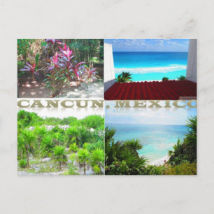 AANPASBARE ANSICHTKAARTEN - CANCUN COLLAGE 11 BRIEFKAART