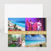 AANPASBARE ANSICHTKAARTEN - CANCUN COLLAGE 9 BRIEFKAART (Voorkant / Achterkant)