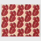 Aanpasbare anthuriums achtergrond cadeaupapier (Vlak)