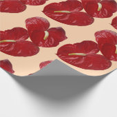 Aanpasbare anthuriums achtergrond cadeaupapier (Hoek)