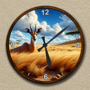 Aanpasbare Antilope Wildernis Scene Ronde Klok