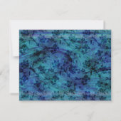 Aanpasbare Aqua Blauwe RSVP Kaart (Achterkant)