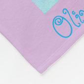 aanpasbare aqua en paarse giraffe blanket fleece deken (Hoek)