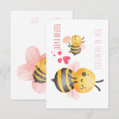 Aanpasbare Aquarel Bij Dankkaart voor een Leraar Bedankkaart (Voorkant / Achterkant)