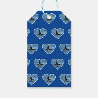 Aanpasbare Aquarius Orka Moordwalvis Marineblauw Cadeaulabel