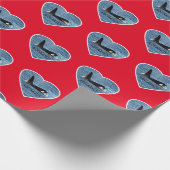 Aanpasbare Aquarius Orka Moordwalvis Rood Cadeaupapier (Hoek)