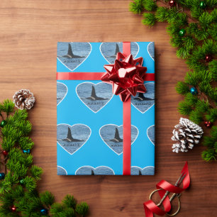 Aanpasbare Aquarius Orka Zwaardwalvis Blauw Cadeaupapier