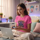 Aanpasbare Arcade Master Retro Gamer T-shirt
