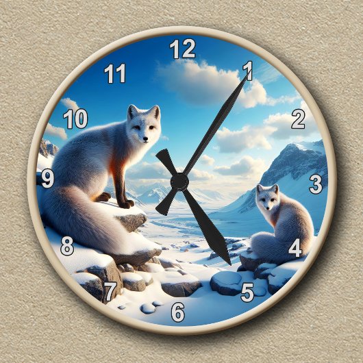 Aanpasbare Arctische Vos Winterlandschap Klok