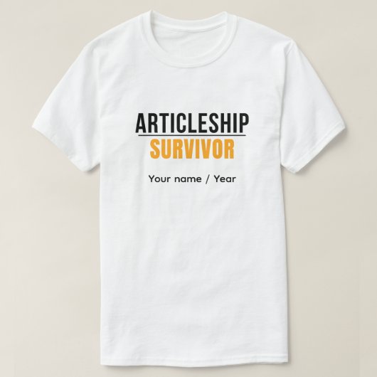 Aanpasbare Articleship Overlever CA Student  T-shirt (Design voorkant)