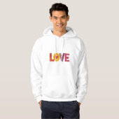 Aanpasbare Artistieke Liefde voor Mannen op Valent Hoodie (Voorkant volledig)