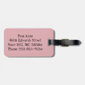 Aanpasbare Atomische Roze Ogee Bagage Label (Achterkant horizontaal)
