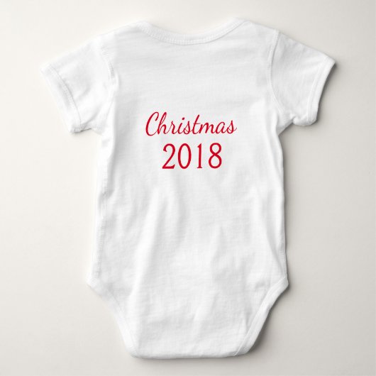 Aanpasbare Baby Eerste Kerstmis Paarse Uil Romper (Achterkant)