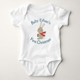 Aanpasbare Baby's Eerste Kerstmis Konijn Baby Romper