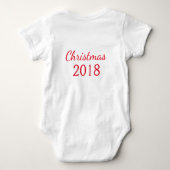 Aanpasbare Baby's Eerste Kerstmis Paarse Uil Romper (Achterkant)