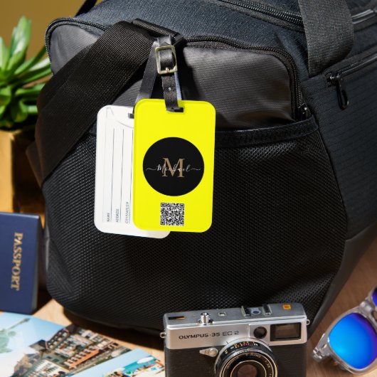 Aanpasbare Bagage Labels – Voeg QR Code & Naam Toe (Voorkant & Achterkant)
