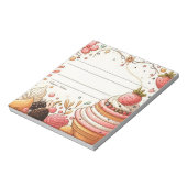 Aanpasbare Baker's Pastel Desserts Notitieblok (Linkerzijde)