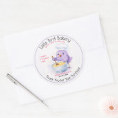 Aanpasbare Bakkerij Bakwinkel Waterverf Ronde Sticker (Envelop)