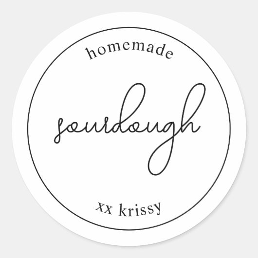 Aanpasbare bakkerij-cadeaustickers ronde sticker (Voorkant)