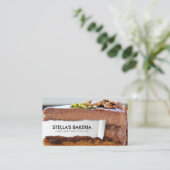 Aanpasbare Bakkerij Eten Visitekaartje (Staand voorkant)